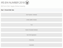 Tablet Screenshot of irs-ein-number.com